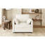 Fauteuil-lit blanc 3 en 1 avec lin convertible et respirant, fabrication, facile à assembler pour un lit de bureau réversible, structure réglable en métal et en bois, maison confortable