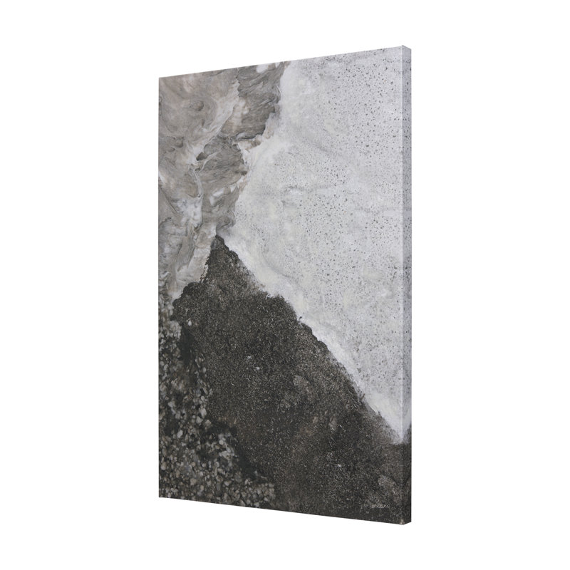 Toile texturée embellie à la main Mudslide IV a, H 60 po x l 40 po x P 1,5 po