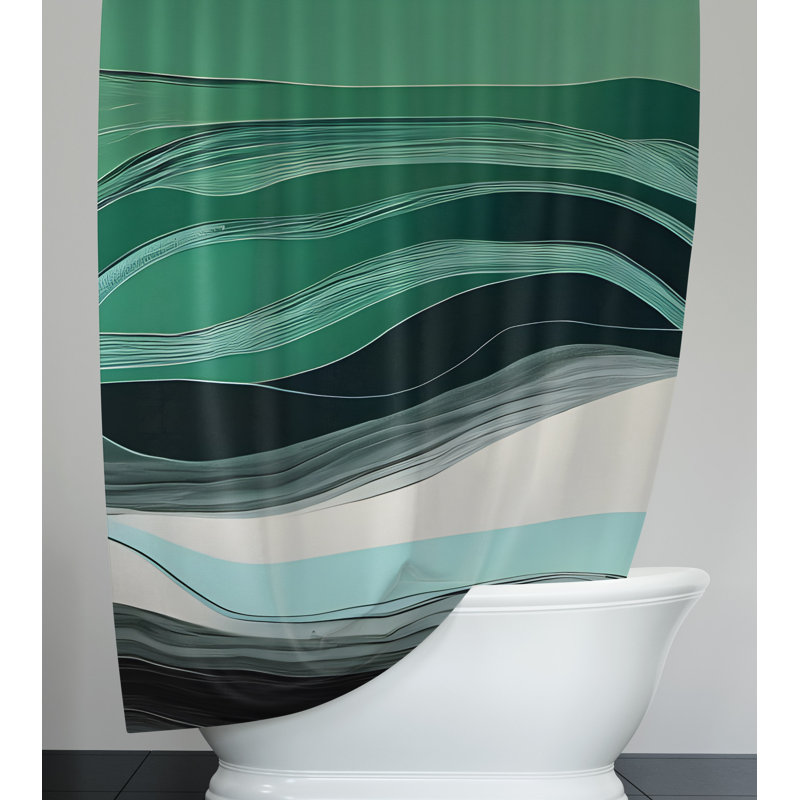 Rideau de douche Aliee, H 72 po x l 70 po