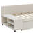 L-Shaped Upholstered Twin Platform Bed With Built-In Drawers-2038987009
