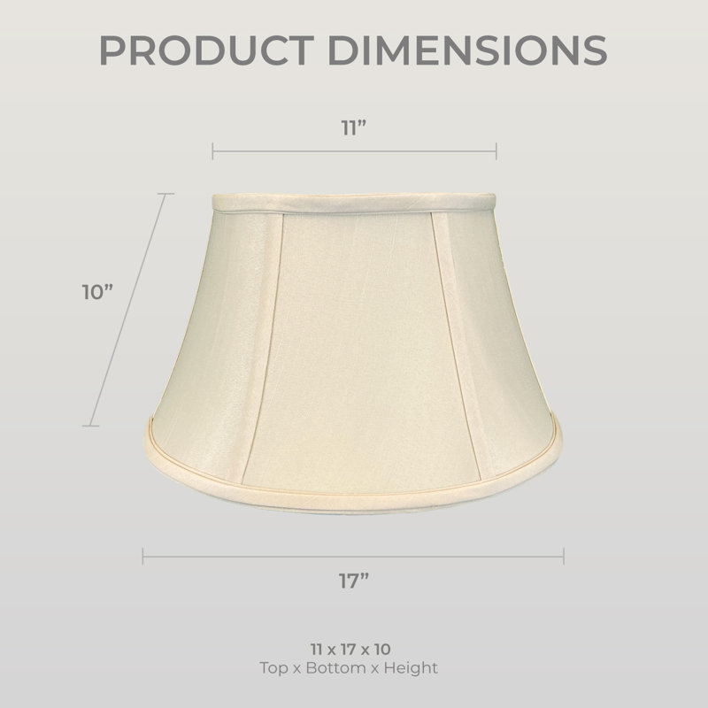Royal Designs, Inc. BSO-711-15BG, abat-jour base Bell Bouillotte, 9,5 x 15 x 9, beige, H 8 po x l 15 po x P 15 po, Beige