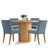 Danayla 4 - Person Dining Table Sets With 41.5'' Round Table & 4 Upholstered Linen Chairs-103707428