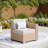 Outdoor Conversation Patio Sofa Chair With Rattan