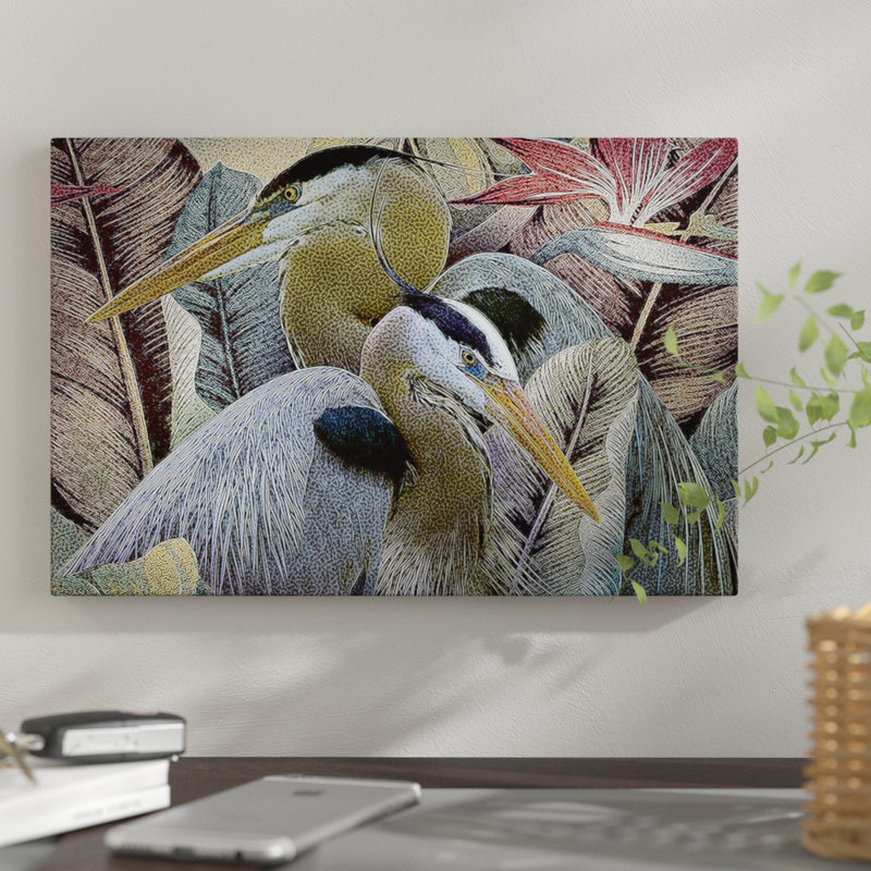 « two to tango », reproduction d’impression sur toile tendue, H 26 po x l 40 po x P 1,5 po, Toile tendue, Pas de tapis