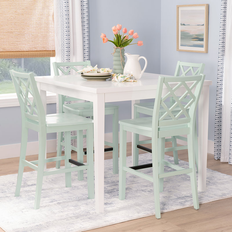 Ariarna 5-piece Square Counter Height Dining Set, Mint