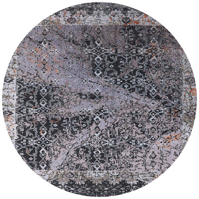 Tapis gris / noir Ikat