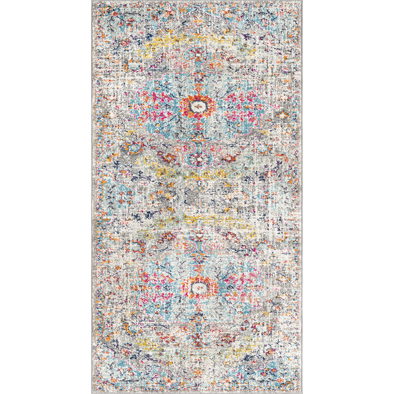 Carytown Power Loom Beige/Mustard Area Rug, Rectangle 80 x 150cm