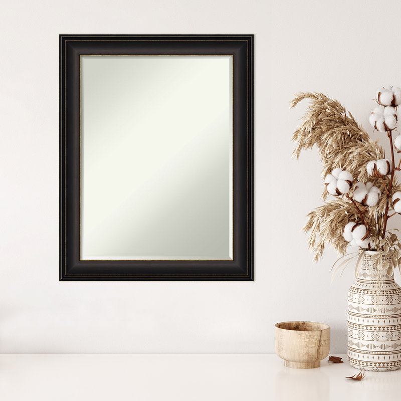 Miroir mural biseauté Ingrun, Bronze huilé
