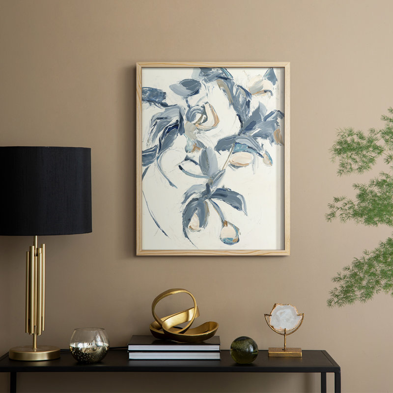 White Bounty Framed Print - Solid Wood, Natural, 11" H x 9" W