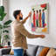 Four Figures in Geometry Mid-Century - Wrapped Canvas-614207268-614207267
