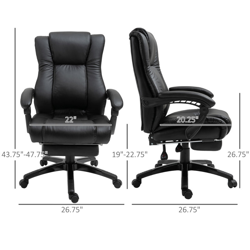 Black High Back Leather Swivel Executive Office Chair