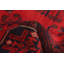 Tapis de zone en laine rouge 5 pi 11 po x 7 pi 5 po à la main one-of-kind-noué la 2010s esari Allaina