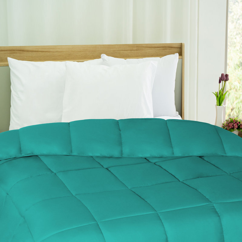 Édredon en duvet synthétique toutes saisons Grand Down - moelleux et hypoallergénique, Turquoise, Édredon simple / simple TG