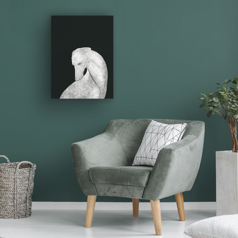 Art sur toile, noir et blanc, H 14 po x l 19 po