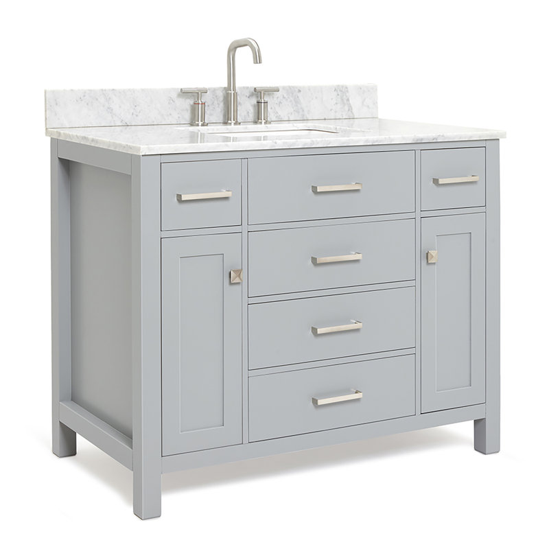 Ensemble de meuble-lavabo simple 43 po Aberdeenshire, Gris