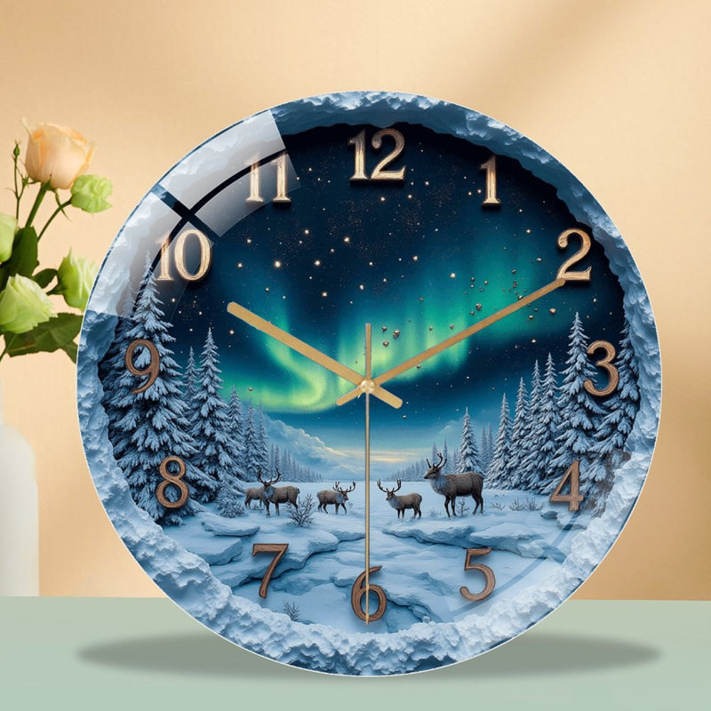 Horloge murale en verre 12 po