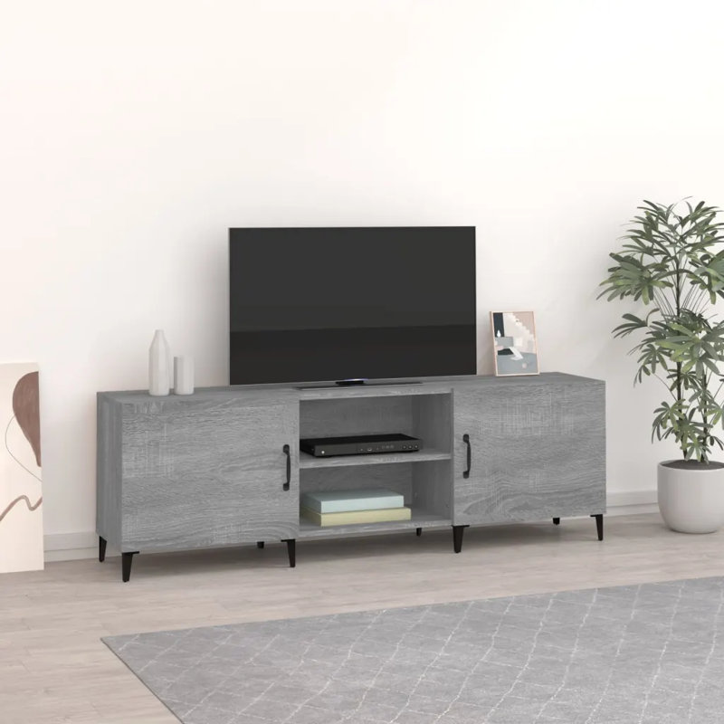 Kokko Unfinished TV Stand for TVs up to 50", Grey Wood,  24"