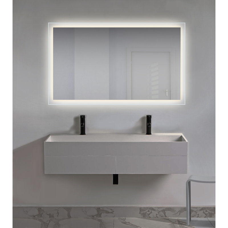 Miroir de salle de bain mural Raney, 60 po x 36 po