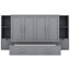 Lit double avec rangement à tiroirs, gris - Économie d'espace pratique pour l'espace de bureau à domicile, petites pièces idéales pour plusieurs pièces-118035569-118035567