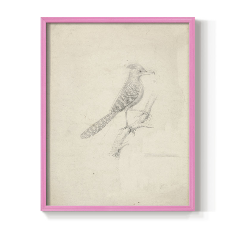 Reproduction encadrée rétro vintage XXII - bois massif, H 21 po x l 17 po, Rose