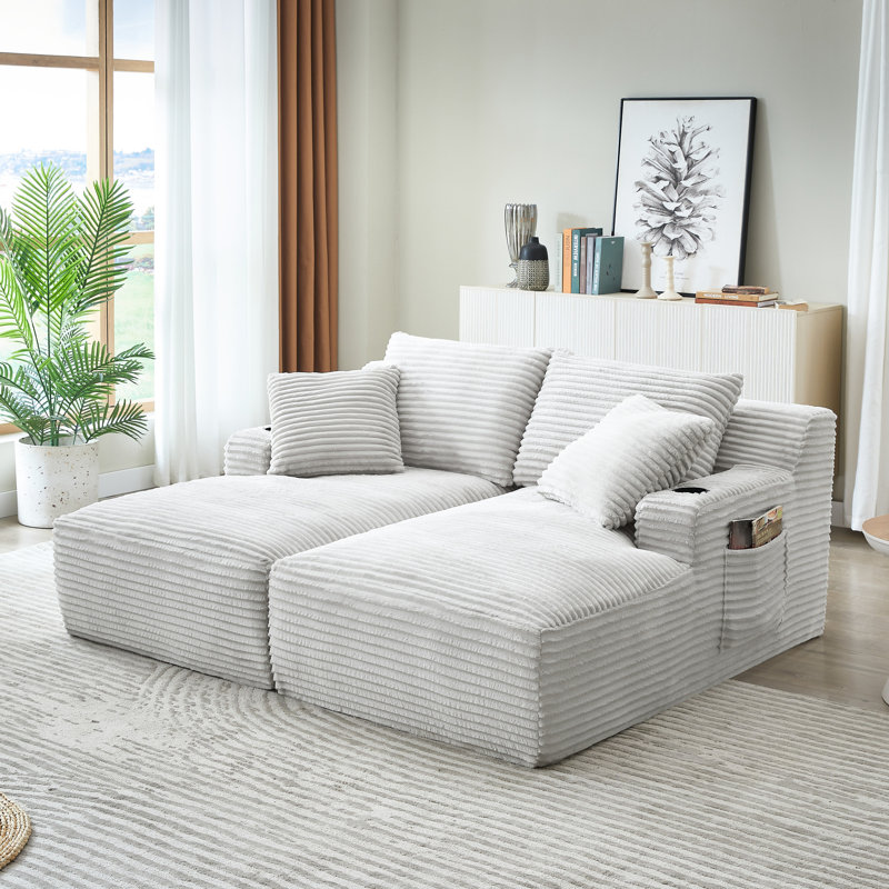 Pardue 29.89 " Corduroy Sleeper Sofa