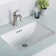Elavo Ceramic Rectangular Undermount Bathroom Sink with Overflow