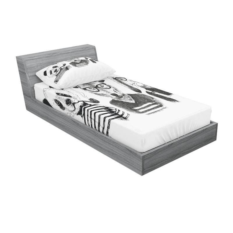 Microfiber Sheet Set, Twin Sheet Set with Fitted Sheet