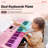 Piano Keyboard For Beginner,61 Keys Electric Keyboard Piano Portable Music Keyboard With Lighted Up Keys For Kids Teens, Back To School Piano With Stand Pedal Microphone USB-101292793