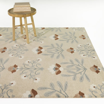Tapis bleu / beige Domenico