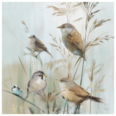 Birds On Grass Stems Bedding Birds Bedspread Animals