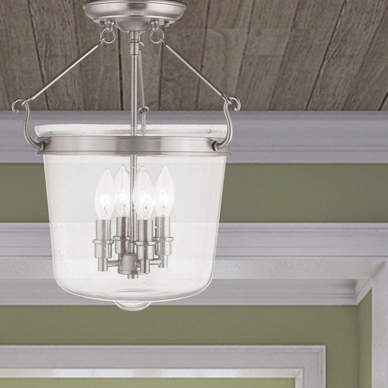 Acton 4 - Light Lantern Pendant, Brushed Nickel