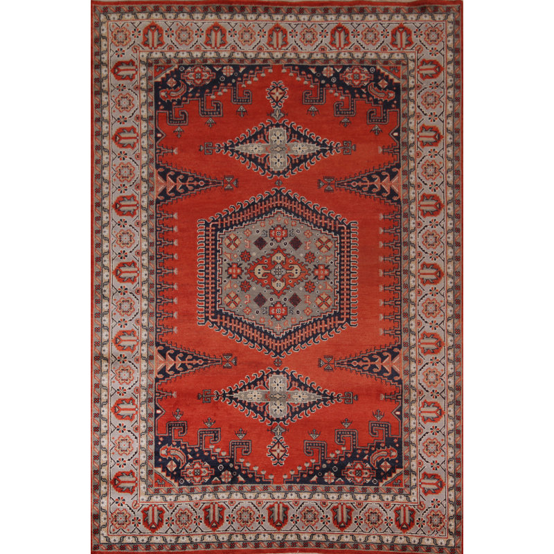 Tapis oriental traditionnel en laine fait à la main 9 x 12