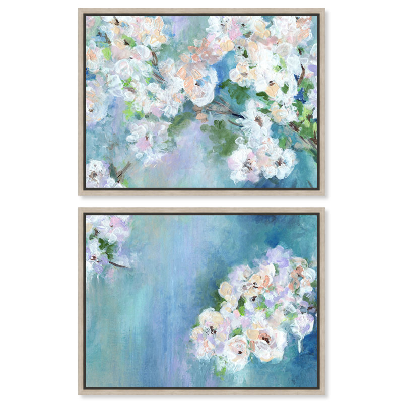 «Brighten My Day II», grande reproduction sur toile 2 pièces par Art Remedy, cadre blond, 48 x 36, H 37 po x l 49 po