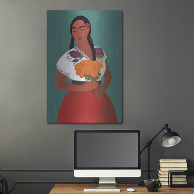 «Mexico Woman 2» par Omar Escalante, art mural en métal