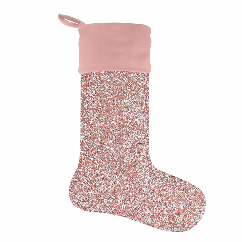  Bas lumineux Sparkles Home | Matériau en velours | Strass en résine | Doublure en feutre | 5 couleurs, Rose