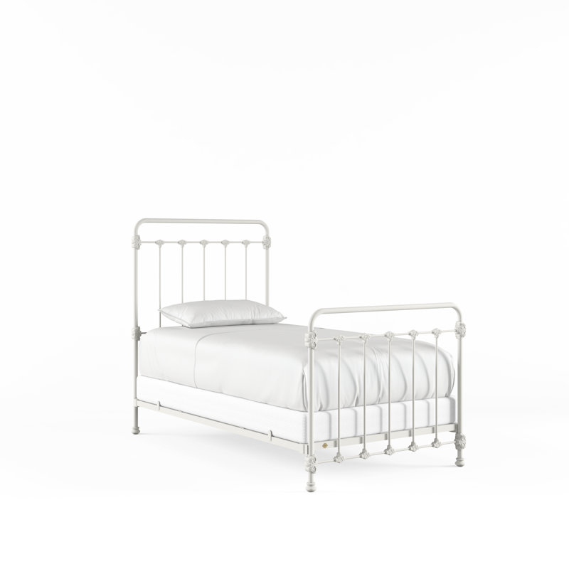 160 Picket Fence Bed | Complete Standard, Matte White, Twin