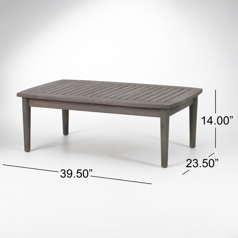 Ensemble de causeuse et de table basse pour patio, structure en bois d'acacia avec coussins, design minimaliste pour les espaces extérieurs