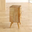 Leonardo 36cm W Solid Wood Bedside Table