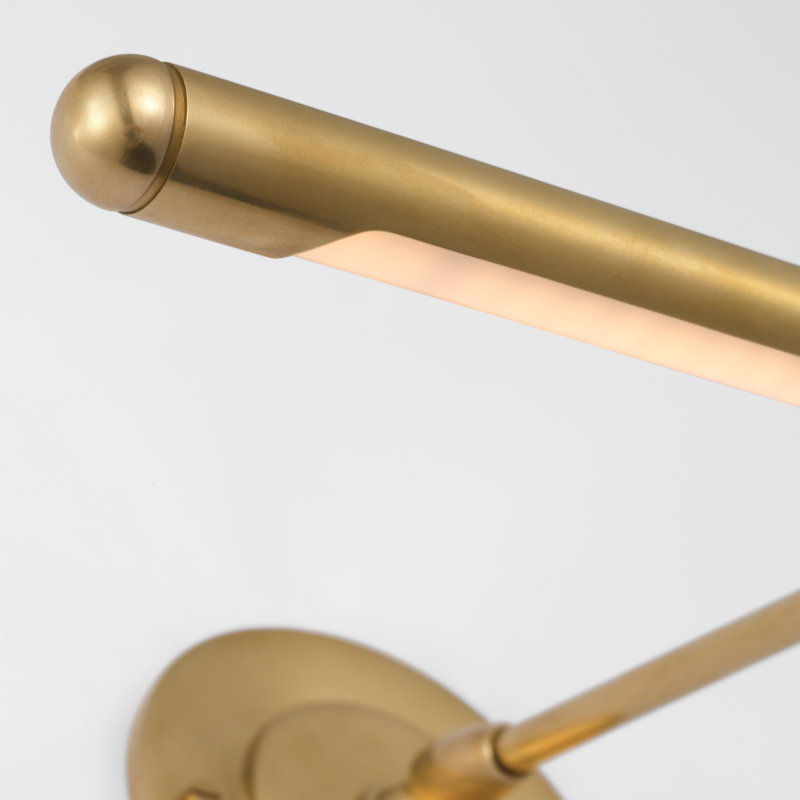Emery LED Wall Mounted Picture Light By Amber Lewis, Hand-Rubbed Antique Brass