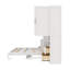 Lit escamotable Boden Modern Farmhouse avec armoires latérales, tiroirs et tablettes, conception peu encombrante