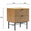 45cm W Metal Bedside Table