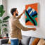 Harmony Geometric - Wrapped Canvas-1694389897-1694389898