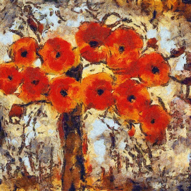 Abdouallah " Full Bouquet II ", 8" H x 8" W x 1.5" D