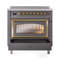 ILVE Nostalgie II Noblesse 36 po à induction, éléments à induction (porte vitrée)-874508766