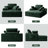 Trendell Upholstered Corduroy Sofa Chair, Oversized Chaise Lounge Indoor, Sleeper Sofa with Cup Holder and Ottoman-1270292529
