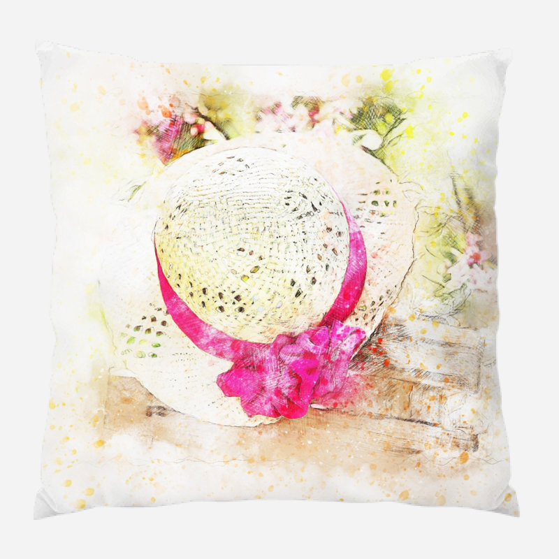 Housse de coussin d'extérieur carré Malick, Microsuède, Intérieur