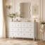 Commode 55 po à 10 tiroirs, commode avec glissières lisses et ensemble anti-basculement pour chambre à coucher 55 po-340033708