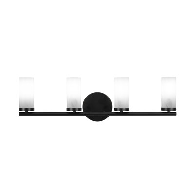 Annalucia 4 Light Bath Bar Shown With 2.5” White Marble Glass