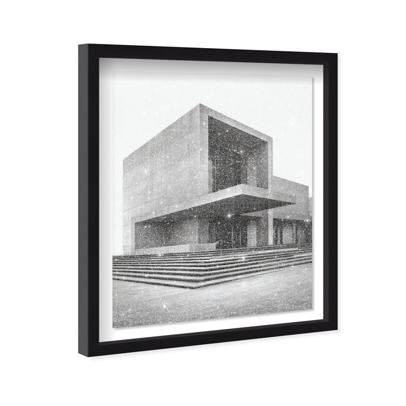 Structural Solitude Shadowbox Architecture Print by Oliver Gal, Black Frame, 16 x 20, 21.5"H x 25.5"W, Black Shadowbox