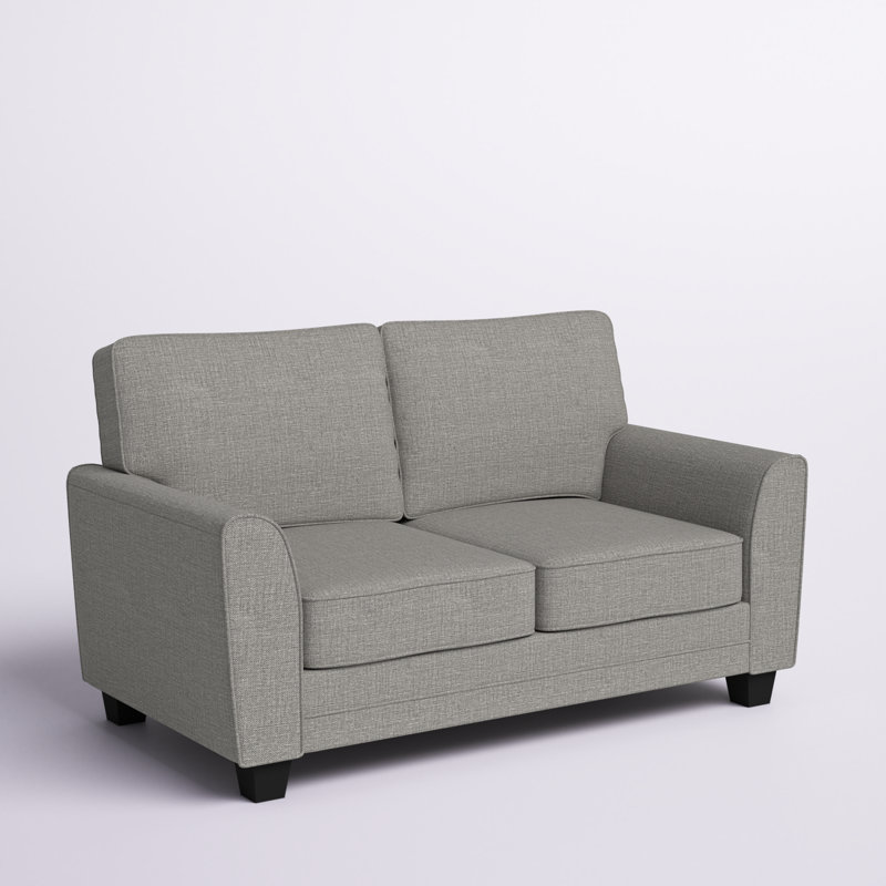 Aliciana Fabric 63'' Reception Loveseat, Nature Gray